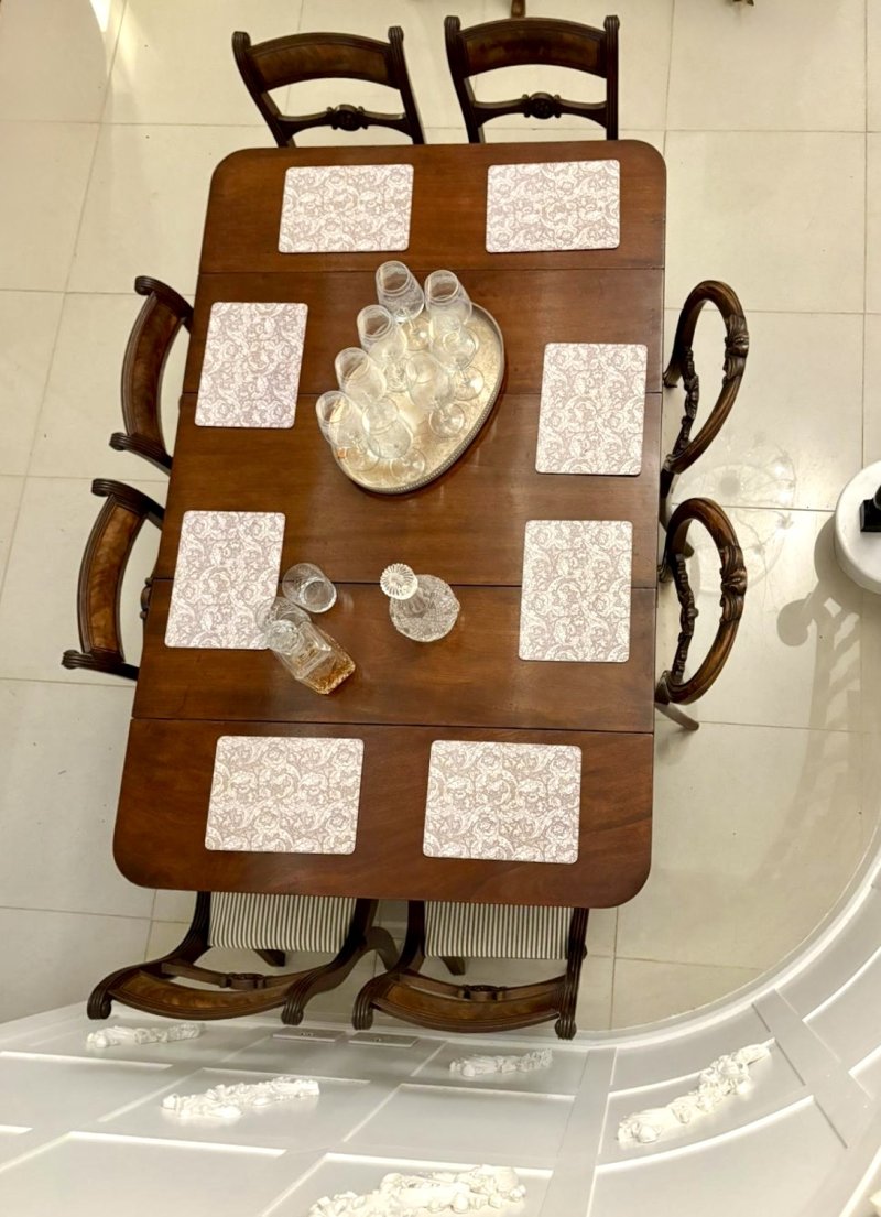 Unusual Antique 8 Seater George III Quality Mahogany Extending Pembroke Dining Table - Image 3